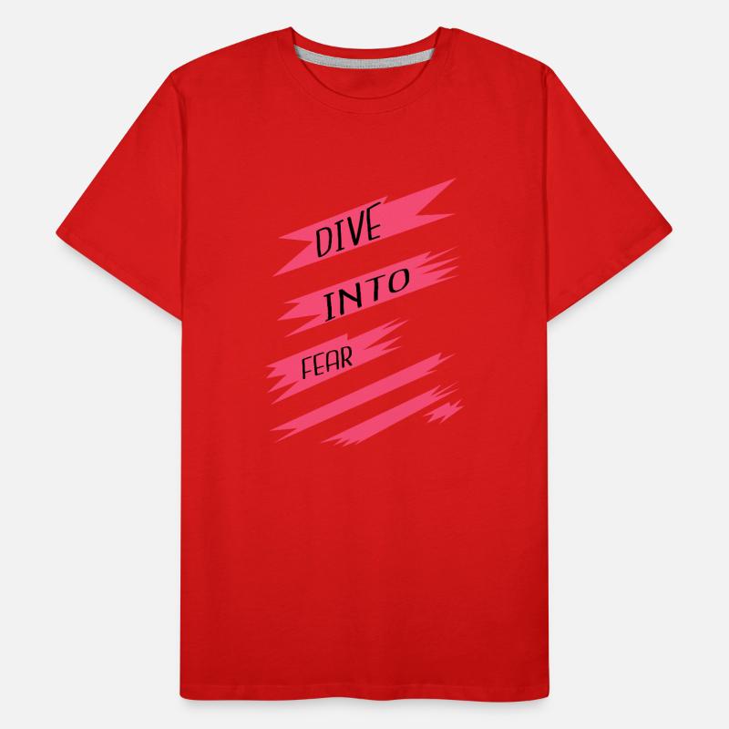 Courage résilient chute libre présent citations de courage T-shirt bio Premium Homme