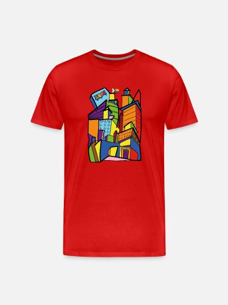 Maisons Heureuses - T-shirt bio Premium Homme - rouge