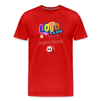 Loto - Bingo - 44 - Karakaka - T-shirt bio Premium Homme - rouge - Devant - Damien (186cm)