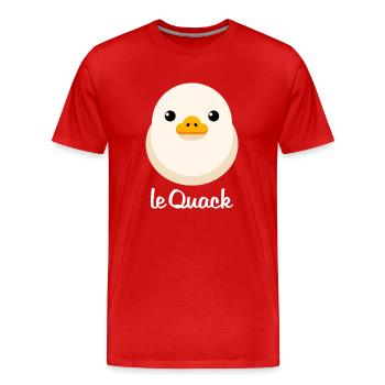 Chick Light le Quack for dark backgrounds - Men's Premium Organic T-Shirt - red - Front - Damien (186cm)