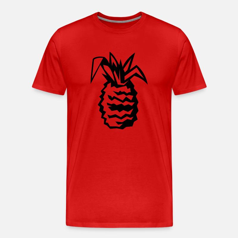 ananas 01 - Männer Premium Bio T-Shirt - Rot