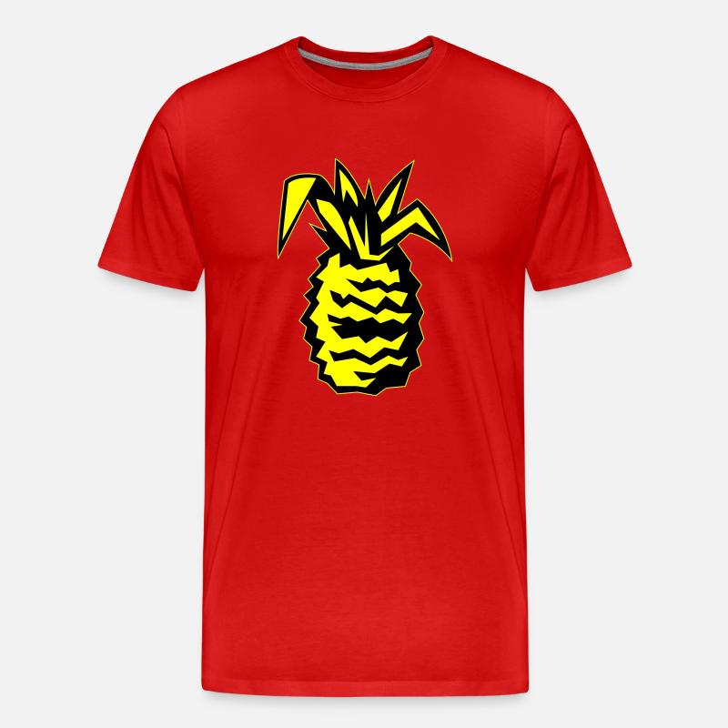 ananas 02 - Männer Premium Bio T-Shirt - Rot