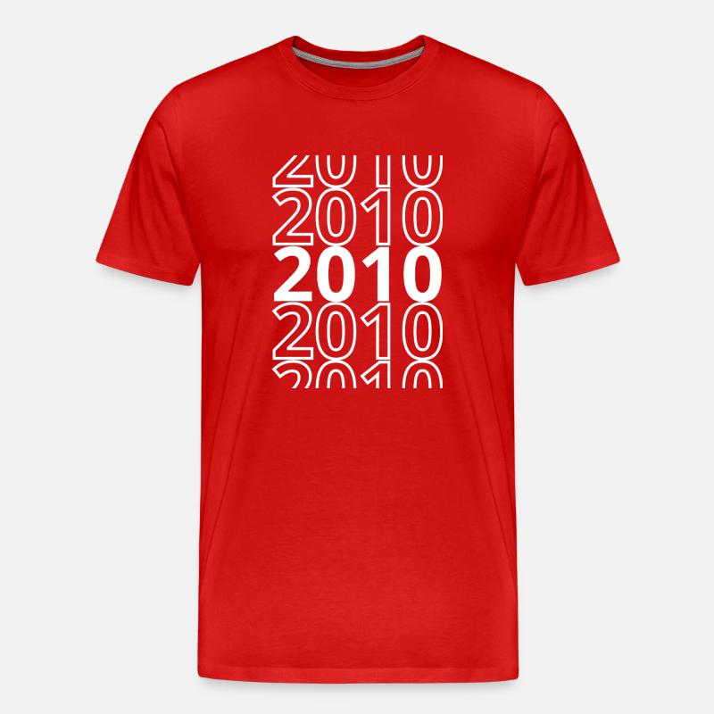 2010 2010 2010 - Männer Premium Bio T-Shirt - Rot