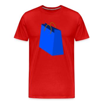 Shopping Bag - Men's Premium Organic T-Shirt - red - Front - Damien (186cm)