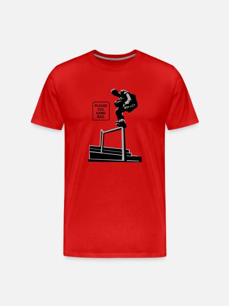 Handrail - Men's Premium Organic T-Shirt - red