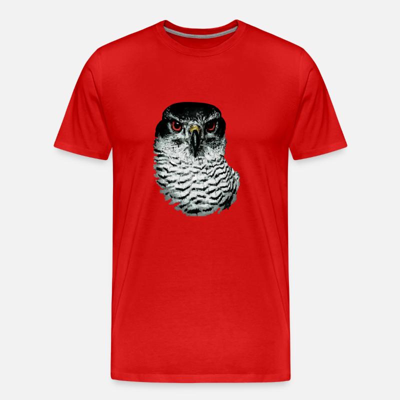 Greifvogel-01 - Männer Premium Bio T-Shirt - Rot