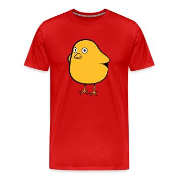küken witzig - Männer Premium Bio T-Shirt - Rot - Vorne - Damien (186cm)