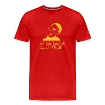 I share in secret by zero - Men's Premium Organic T-Shirt - red - Front - Damien (186cm)