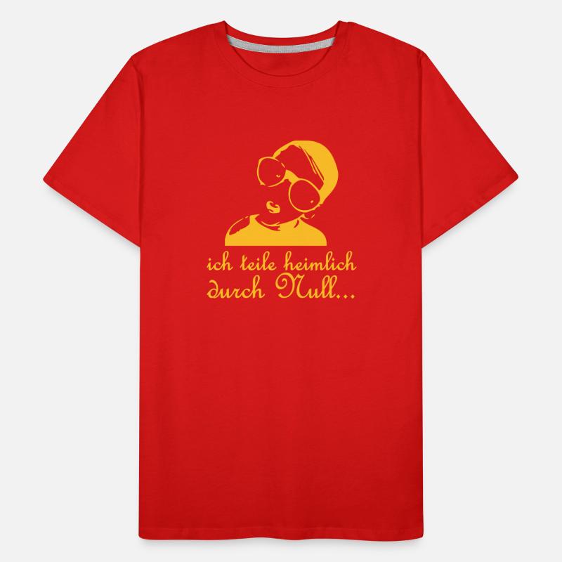 Ich teile heimlich durch Null Männer Premium Bio T-Shirt