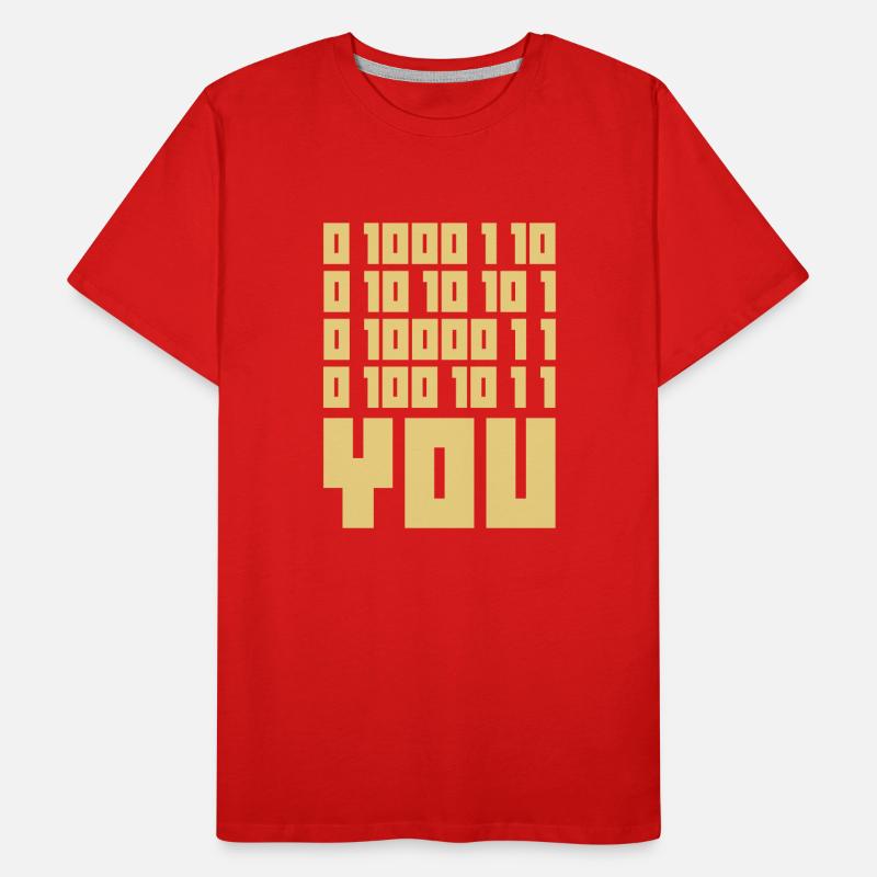 FUCK YOU - Binary code Men's Premium Organic T-Shirt