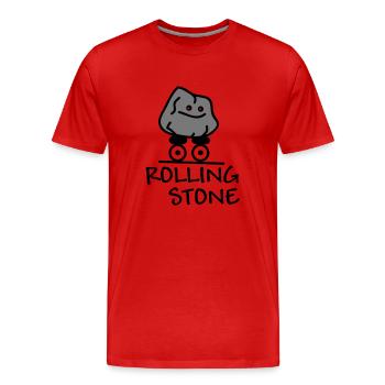 Rolling Stone - Männer Premium Bio T-Shirt - Rot - Vorne - Damien (186cm)