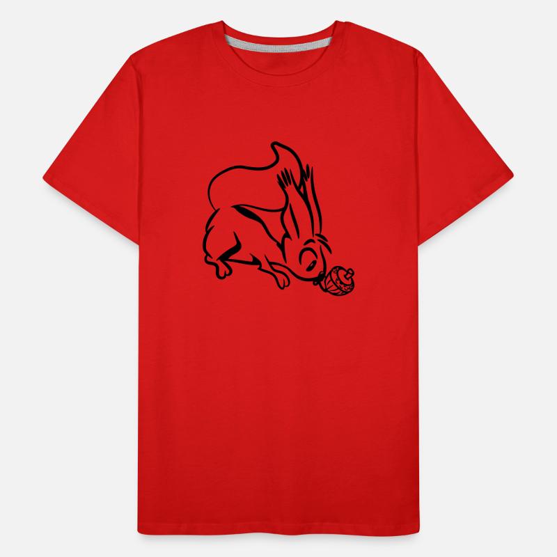 Eichhörmchen süss witzig Männer Premium Bio T-Shirt