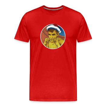 SAILOR 003 - Men's Premium Organic T-Shirt - red - Front - Damien (186cm)