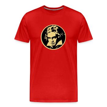 Roll Over Beethoven (2 couleurs) - T-shirt bio Premium Homme - rouge - Devant - Damien (186cm)