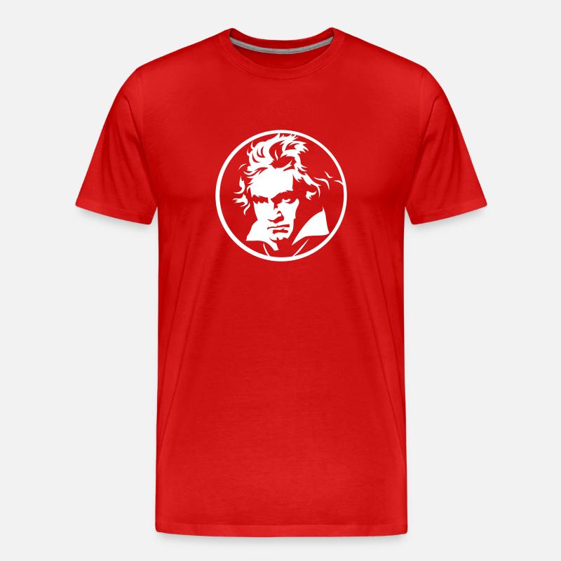 Roll over Beethoven (negativ) - Männer Premium Bio T-Shirt - Rot