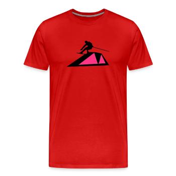 Wakeboarder/Wakeboard - Männer Premium Bio T-Shirt - Rot - Vorne - Damien (186cm)