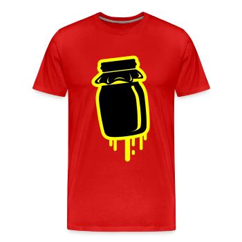 Honig symbol Imker - Männer Premium Bio T-Shirt - Rot - Vorne - Damien (186cm)