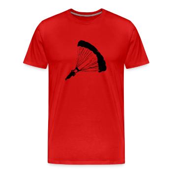 parachutiste - T-shirt bio Premium Homme - rouge - Devant - Damien (186cm)