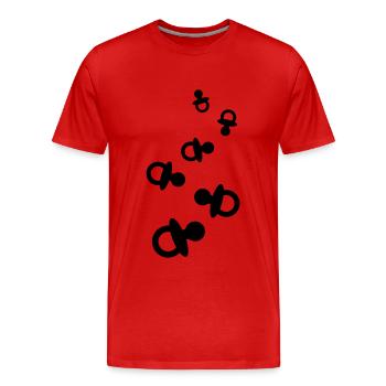 Sucette Bébé - T-shirt bio Premium Homme - rouge - Devant - Damien (186cm)