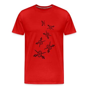 Épée d’escrime - T-shirt bio Premium Homme - rouge - Devant - Damien (186cm)