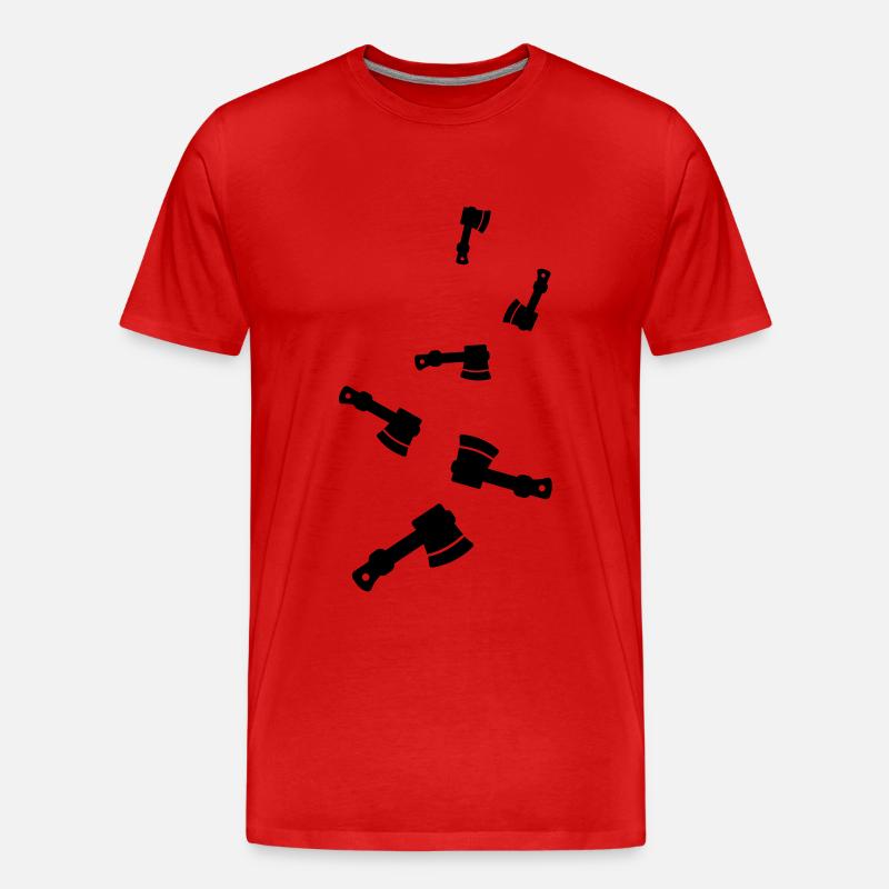 Kletterausrüstung eispickel - Männer Premium Bio T-Shirt - Rot