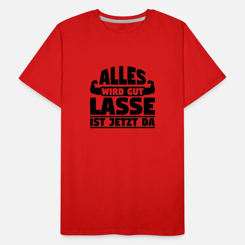 Alles wird gut Lasse ist jetzt da Männer Premium Bio T-Shirt
