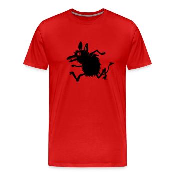 Monster court - T-shirt bio Premium Homme - rouge - Devant - Damien (186cm)
