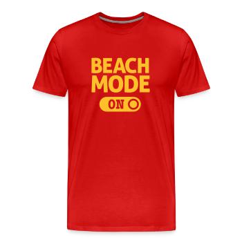 beach mode - Männer Premium Bio T-Shirt - Rot - Vorne - Damien (186cm)