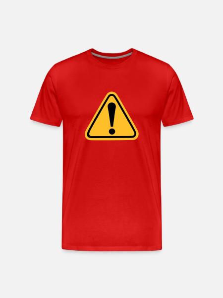 Ausrufezeichen - Männer Premium Bio T-Shirt - Rot