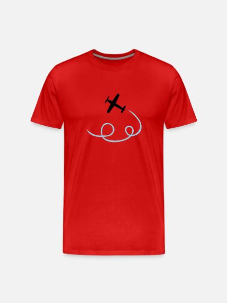 Airplane - Men's Premium Organic T-Shirt - red