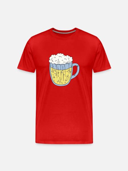 beer glass - Men's Premium Organic T-Shirt - red