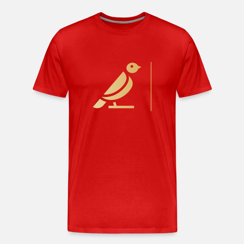 Vogel - Männer Premium Bio T-Shirt - Rot