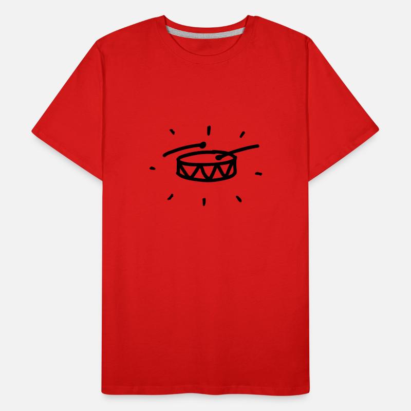 Small marching drum with drumsticks Men's Premium Organic T-Shirt