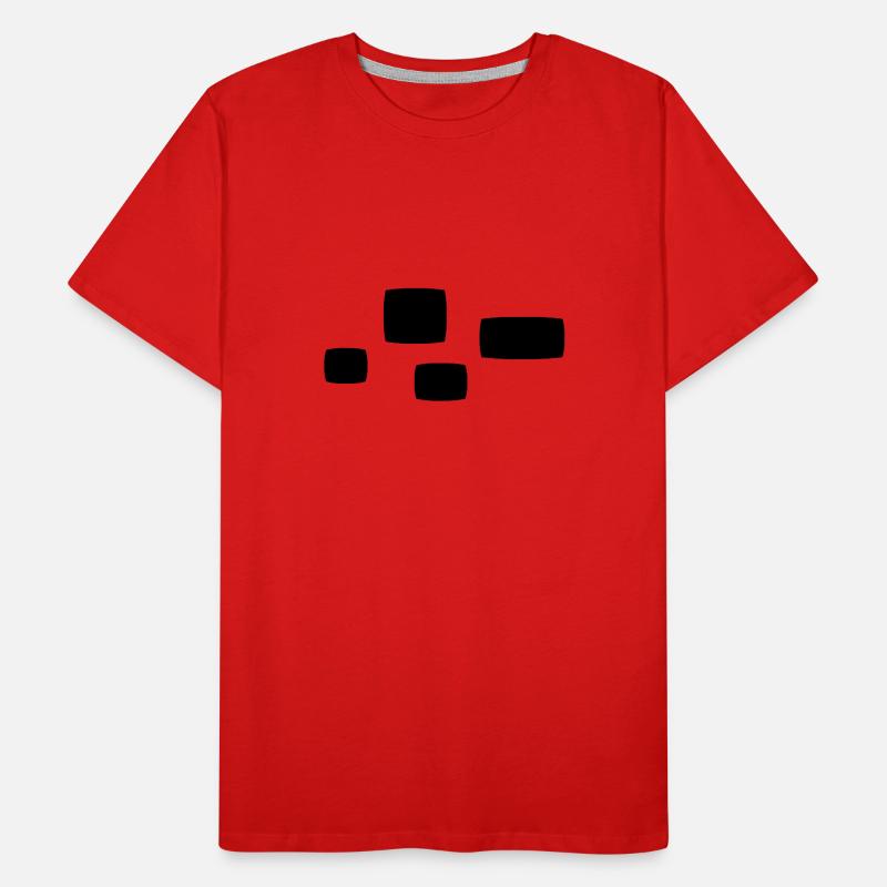 Four Squares Square Shape Symbol Pattern Men's Premium Organic T-Shirt