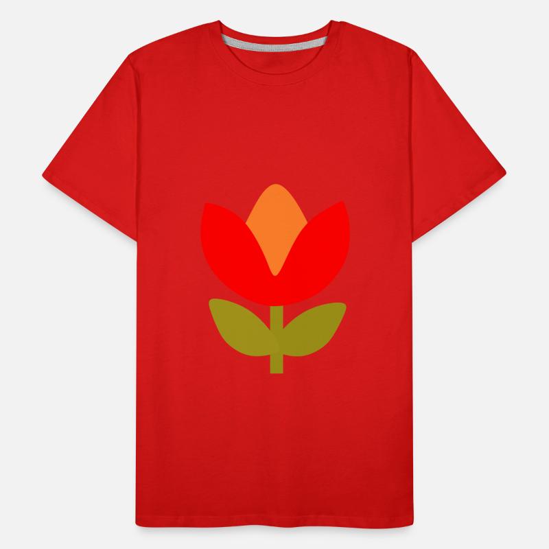 70s Flower Pattern Men's Premium Organic T-Shirt