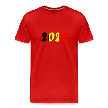 Équipe nationale de Belgique - T-shirt bio Premium Homme - rouge - Devant - Damien (186cm)