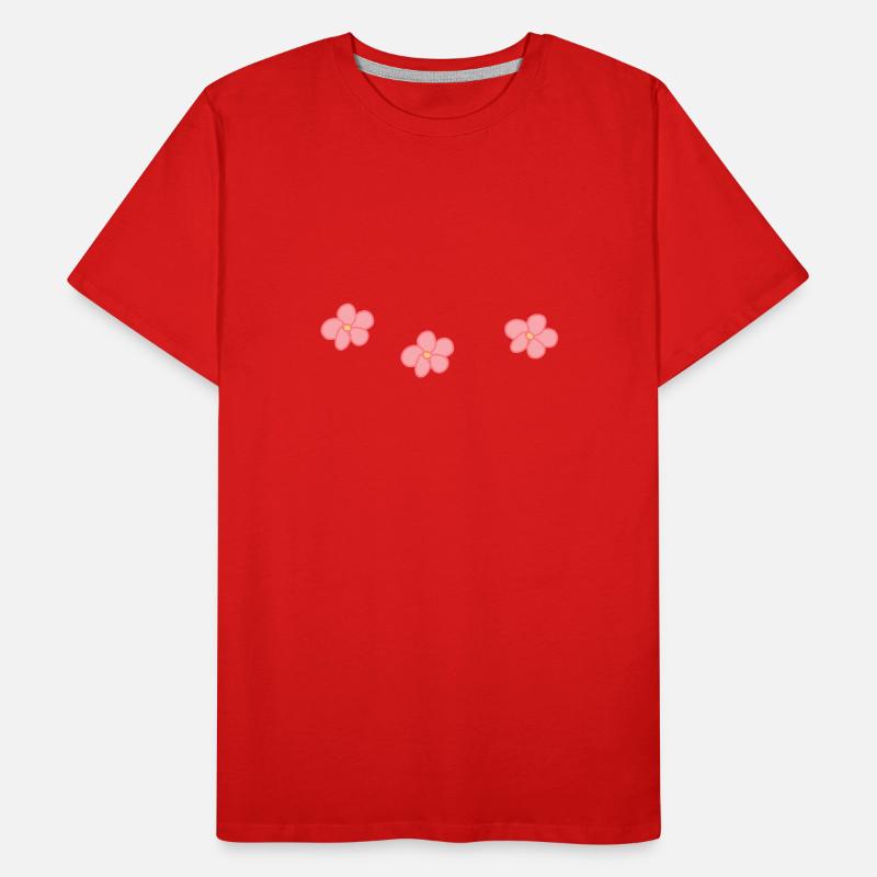 Trois fleurs fleur plante fleur rose fleur T-shirt bio Premium Homme