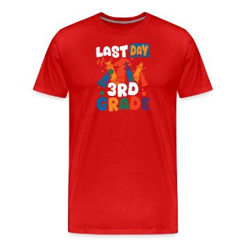 Chess Last Day of 3rd Grade School Shirt for Kids - Men's Premium Organic T-Shirt - red - Front - Damien (186cm)