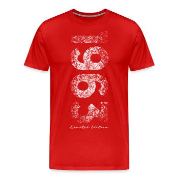 Limited Edition 1963 - Geburtstag 1963 - Männer Premium Bio T-Shirt - Rot - Vorne - Damien (186cm)