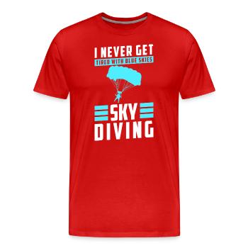 Parachute air sports - Men's Premium Organic T-Shirt - red - Front - Damien (186cm)