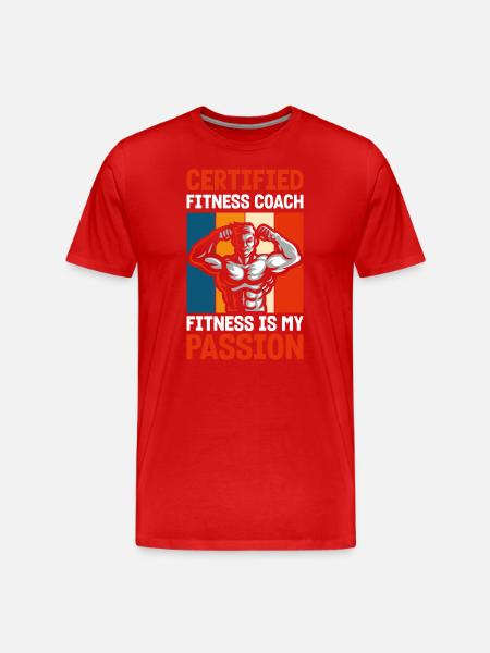 Gym Train Pumps Athletes - Men's Premium Organic T-Shirt - red