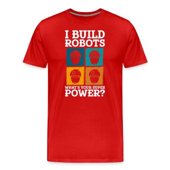 Android Electrics Cyborg - Men's Premium Organic T-Shirt - red - Front - Damien (186cm)