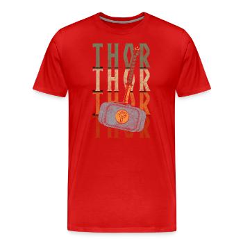 Celtes d’Odin Asgard - T-shirt bio Premium Homme - rouge - Devant - Damien (186cm)