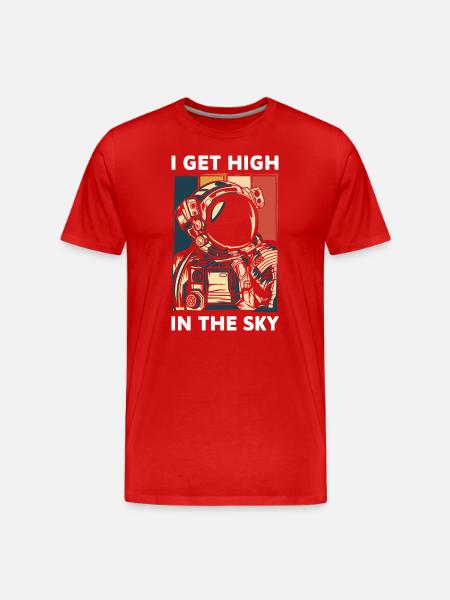 Astronomy Telescope Sun Space - Men's Premium Organic T-Shirt - red