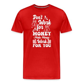 Cadeau de riche millionnaire - T-shirt bio Premium Homme - rouge - Devant - Damien (186cm)
