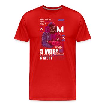 PC Gaming League - Men's Premium Organic T-Shirt - red - Front - Damien (186cm)