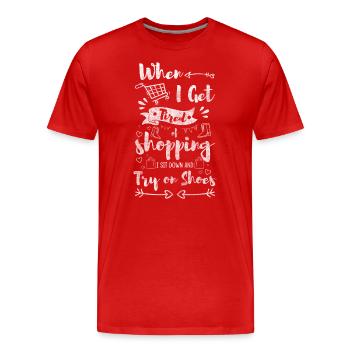 Shopping Money Gift Shopping Mall - Men's Premium Organic T-Shirt - red - Front - Damien (186cm)