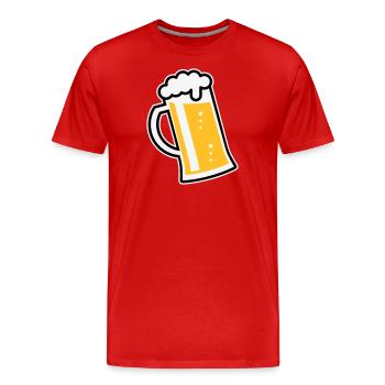 XLustiges Design Für Fröhliche Anlässe (L / 3) - Männer Premium Bio T-Shirt - Rot - Vorne - Damien (186cm)