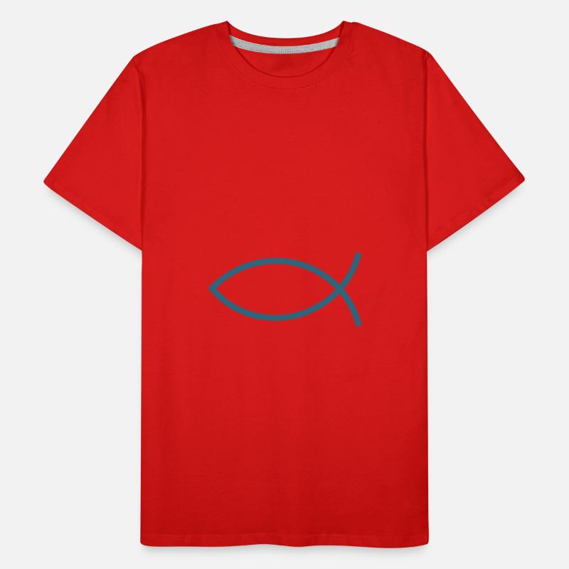 Jesus fish Ichthys fish fish Men's Premium Organic T-Shirt