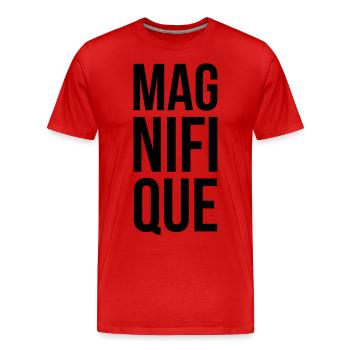magnificent - Men's Premium Organic T-Shirt - red - Front - Damien (186cm)